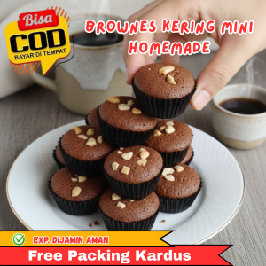 Brownies Kering Mini Brownis Mini Kering Coklat Asli kemasan 100 gram