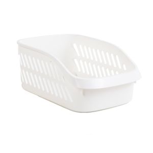 ตะกร้า ตะกร้าเก็บของมีล้อ ตะกร้าเก็บของเบ็ดเตล็ดมีล้อในตัว ตะกร้าเก็บของใต้ซิ้งค์ ตะกร้าพลาสติก มินิมอล