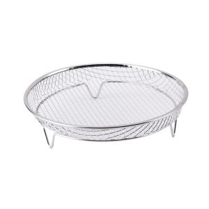 OKDEALS01 Stainless Steel Air Fryer Rack Non-Stick Multi-functional Grilling Rack Portable Heat Resistant Air Fryer Tray Oven Safe