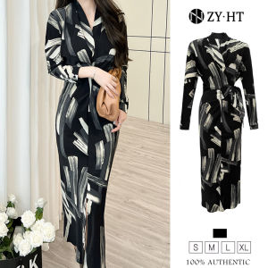 ZY.HT EraVogue เดรสผู้หญิง เดรสสีดำ เดรสรัดรูป เดรสแขนยาว เดรสทำงาน เดรสออกงาน เดรสเซ็กซี่ เดรสเกาหลี ชุดออกงาน 6054