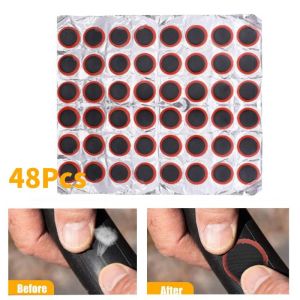 48Pcs Tire Patch Rubber Bike Tyre Repair Pad Portable Tire Inner Tube Pad Repair Accessory