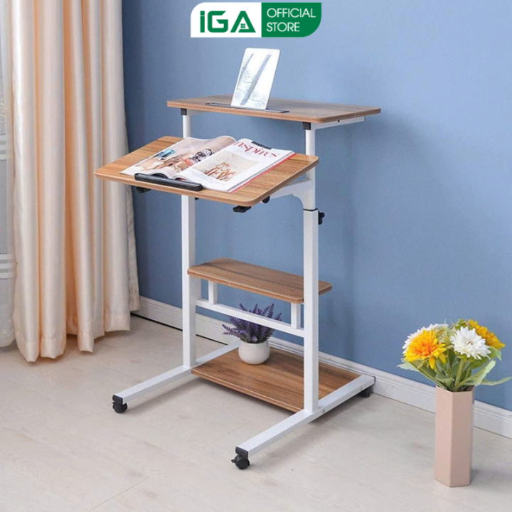 Bàn Làm Việc Nâng Hạ Có Bánh Xe Thương Hiệu IGA - GM221 | Lazada.vn