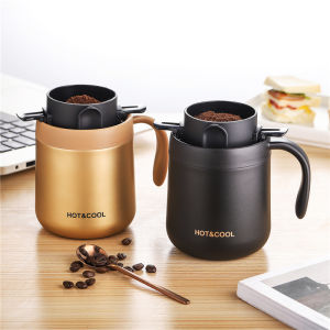 BINCOO Coffee Filter 304 Stainless Steel Double-layer Drip Coffee Dripper Foldable Tea Infuser Mesh Paperless Portable Holder