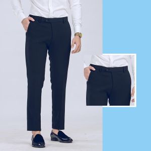 Quần tây nam màu trắng tinh cao cấp sang trọng lịch lãm chất vải tuyết mưa phom dáng hàn quốc siêu hách dáng