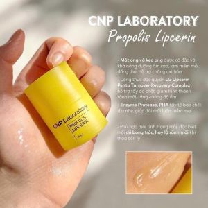 Dưỡng Môi CNP Keo Ong Propolis Lipcerin 15ml Son Dưỡng Môi Keo Ong - - Dạng son sáp mềm nhiều dưỡng chất làm mềm môi tức thì. - Phù hợp với mọi tình trạng môi đặc biệt môi bị khô bong tróc dễ lộ rãnh môi khi thoa son lỳ.