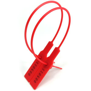100PCS Serial Numbered Plastic Security Seals Tamper Proof Self Locking Pull Tight Tags for Fire Extinguisher Shoes Bags Clothes