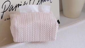 Fabric Tissue Box Cover Nordic-style design ins keeps a tissue pack presented in the stated cover design for living room car bathroom or dining table tissue box cover tissue box
