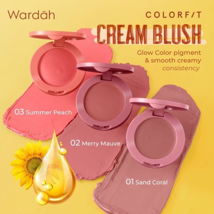 WARDAH COLORFIT CREAM BLUSH - INTENSE AND PIGMENTED - BLUSH ON