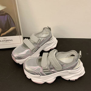 [Free Shipping] Pink Thick-Soled Open-Toe WomenS Sandals New For Summer 2026 Featuring A Refreshing And Breathable Design With Velcro Straps