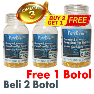 FURREVER Cat Fish Salmon Oil for Cat Omega 3 Fish Oil Dog Supplement for Pet 鱼油宠物狗鱼油猫咪 Minyak Ikan Salmon untuk Kucing