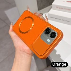 Simple For OPPO A6X A6C A6T A6 Pro A6K A6S A6i Plus Magnetic Back Cover Soft Leather Veneered Phone Silicone Casing