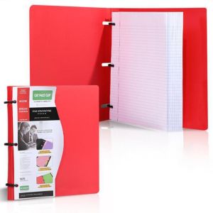 SEJUE4373 Thickened Loose-leaf File Folder Waterproof 3 Ring Loose Leaf Document Folder Easy To Carry Dustproof 3 Hole Punched Lined Paper Office Stationery Supplies