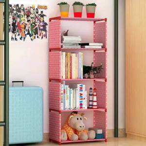 Lemari Serbaguna SHENAR Desain Polkadot Pink - Penyimpanan Buku Portable Multifungsi 1x5