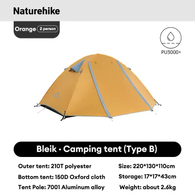 Naturehike Bleik Tents Ultralight Camping Tent Outdoor Waterproof Sunscreen Aluminum Breathable Camping Tent