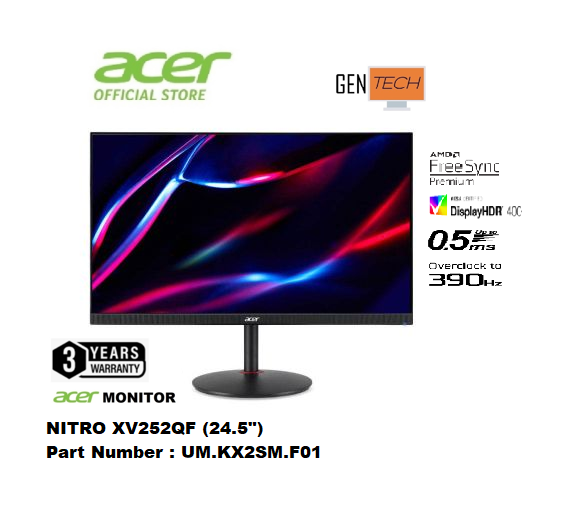 (Pre Order) Acer Nitro (XV252Q / XV252QF) UM.KX2SM.F01 24.5" IPS FHD ...