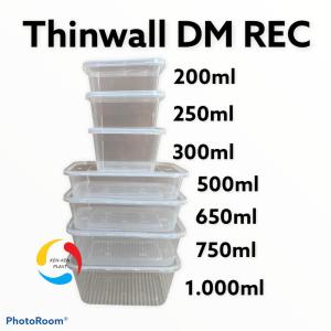THINWALL DM PERSEGI PANJANG 300ML REC/KOTAK MAKAN 1 DUS 400 SET