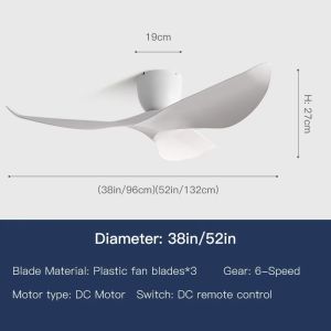 38 52 inci perak 3 apabila industri Vintage ABS Ventilator tiada kawalan jauh cahaya untuk hiasan kedai kopi pekan rumah