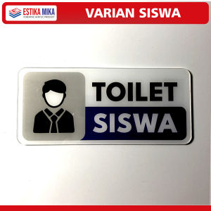 Sign Akrilik TOILET SISWA / SISWI | papan petunjuk toilet Siswa | Sign Akrilik untuk sekolah