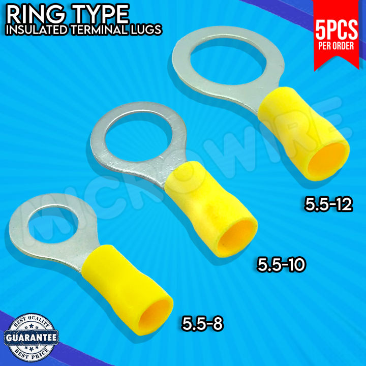 5PCS Insulated Ring Type Spade Terminal Lugs Lazada PH