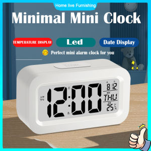 Digital Backlight LED Display Table Alarm Clock Snooze Thermometer Calendar Time Clock Electronic Alarm Desktop Clock