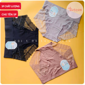 ComBo 5 Quần Lót Cotton Phối Ren Lưng Cao Ôm Bụng Cao Cấp Quần Chíp Nữ Big Size Cạp Cao - Nội Y Đồ Lót : Beteen