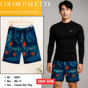 Bikini Nữ 2 Mảnh BINSPORTS Áo Dài Tay Croptop Quần Đùi Cạp Cao Kèm Mút Thun Lạnh Chống UV BHV152