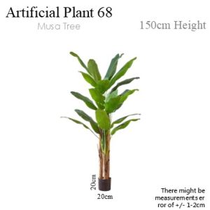 MUSA TREE Artificial Plant Artificial Flower Faux Greenery Potted Plant Home Decoration Indoor Outdoor Decorative Plants for Living Room Bedroom Office Desk Tabletop Garden Café Event Wedding Artificial Decorative Plant Ornament Accessories