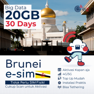[Brunei Big Data] Esim Brunei Kuota Besar (Sampai 20 GB) | Roaming Internasional