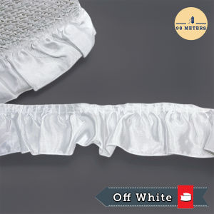 Ropol Satin Kedut 9cm / Rapun Renda Kedut Jenis Kain Satin / Ruffle Lace / Kain Ropol Satin Berkualiti Tinggi untuk Hiasan Projek Kraf dan Dekorasi