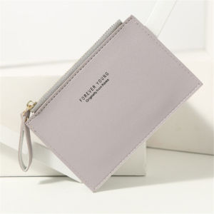 LQNLQ Mens PU Gift Girls Ladies Mini Business Wallet Pure Color Short Purse Credit Card Holder
