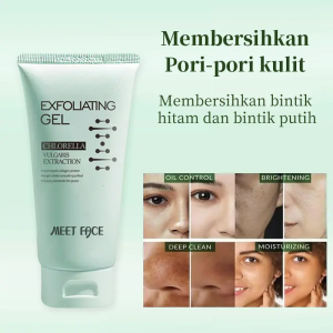 Meet Face Exfoliating Gel Scrub Pengelupas Sel Kulit Mati  Untuk Kulit Berminyak & Berjerawat