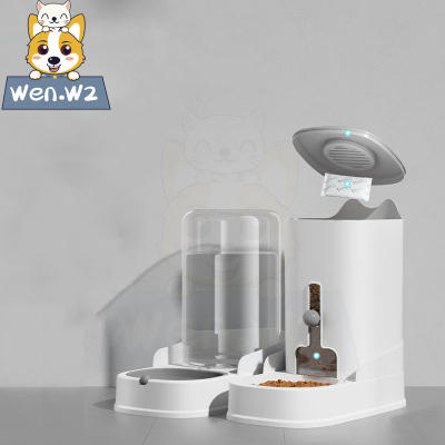 wen.W2 สัตว์เลี้ยงเครื่องให้อาหารอัตโนมัติแมวน้ำความจุสูงชามแมวสำหรับสุนัขอาหารสุนัขให้อาห