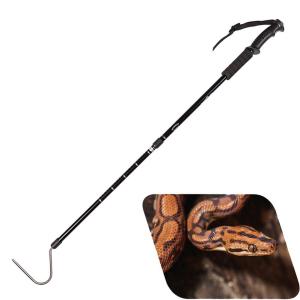Snake Hook Reptile Grabber Rattle Snake CatcherStainless Steel And Aluminium Alloy Handing Tool3-Section Extandable 26〃-53〃（66cm-135cm）