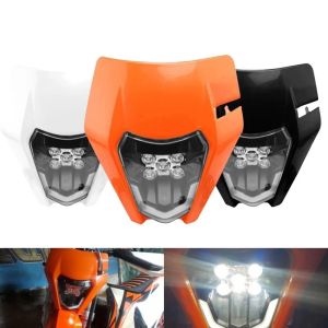 ER52858 for KTM Motorcycle Headlight Plate Universal 12V/5A Motocross Enduro Supermoto Fairing Modification Accessory Motocross Headlamp Outdoor