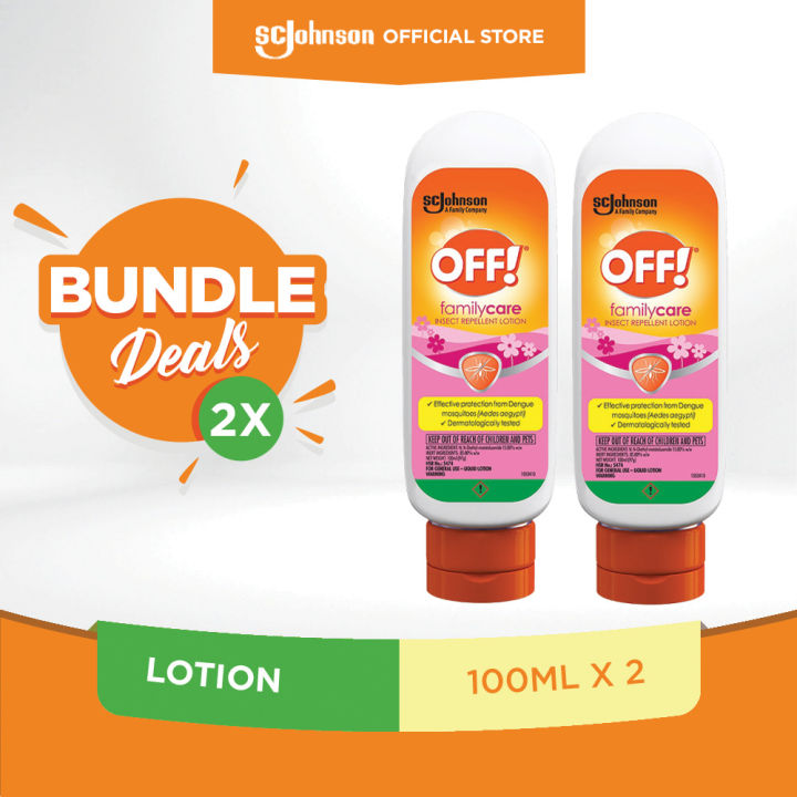 OFF! Mosquito Repellent Lotion - FamilyCare Twin Pack (100ml x 2)