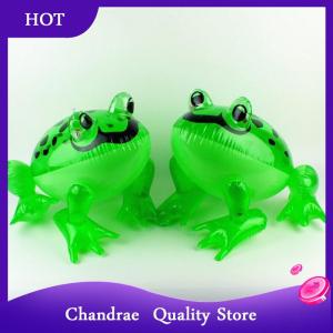 [Chandrae] Glowing Inflatable Green Bouncing Frog Toad Ballon Jungle Animal Toy Funny Kids Party Gift Birthday Wedding Decoration