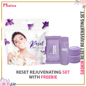 Saskin Reset Rejuvenating Facial Set Pampaputi Whitening Exfoliating Hydrating Moisturizing Beauty Skin Care Soothing Soap Clarifying Toner Defense Sunscreen Sunblock Nourishing Night Cream Acne Pimples Blemishes Dark Spots Pekas Melasma Moisturizer