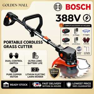 🔥10.10 MEGA SALE🔥 Bosch 388V Cordless Grass Trimmer (2 Battery Set) Powerful Rechargeable Lawn Cutter Portable Garden Tool for Easy Yard Trimming 2-Year Warranty