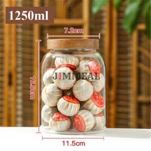 [Nắp Vặn] Lọ Thủy Tinh Nắp Gỗ Vặn Bình Thủy Tinh Nắp Vặn Size To Dáng Bầu Ngâm Hoa Quả Đựng Đồ Khô 1250 1950 2750ml