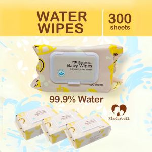 Kinderbell Baby Wipes 99.9% Water 300 Sheets