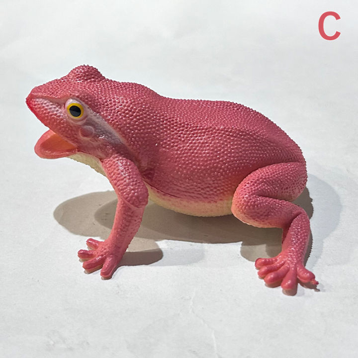 Spoof Toy Simulation Frog Model Animal Toy Toad Tricky Scary Squeeze Sound Frog  Toys for Kids Hobby Collection Toys