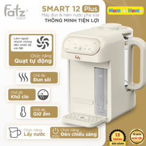 Máy Đun và Hâm Nước Pha Sữa Thông Minh Smart 12 Plus FATZ BABY Có Quạt Làm Mát Nước Vệ Sinh Tự Động