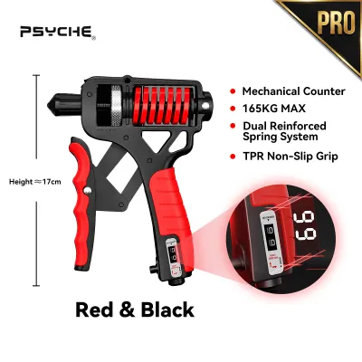 「Psyche」 Hand Grip Strengthener Hand Grip Exercise R-Shape Adjustable 165KG Automatic Counting