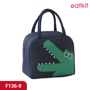 Eatkit Tas Kotak Makan Siang Beruang Kain Oxford Tebal Aluminium Foil Tebal Tas Kotak Makan Siang Anak Tas Mangkuk Tahan Air dan Terisolasi
