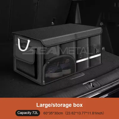 SEAMETAL Car Storage Box Car Boot Organizer Trunk Car Boot Storage Box Organiser 1680D Oxford Cloth