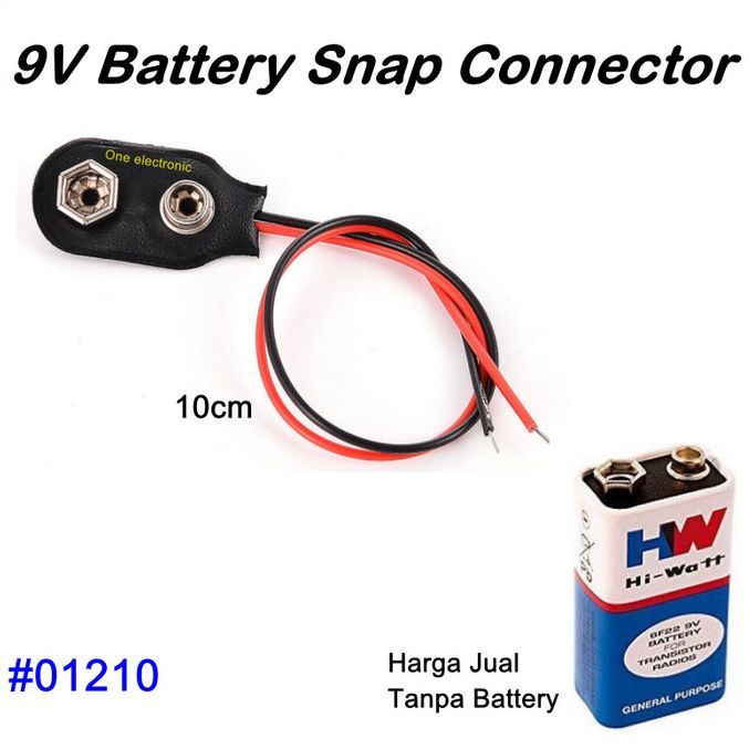 Kancing Baterai 9v Batere Kotak ~o~ Konektor Tutup Terminal Soket Batre ...