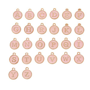 Huruf Alfabet Inggris Pesona Enamel 26pcs Alphabet A-Z/Epoxy Huruf/Liontin Kalung Gelang