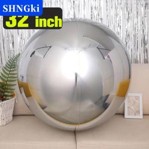 SHNGki 4D Sphere 32 inch kim loại hiệu ứng gương trang trí bóng cho lễ kỷ niệm và trang trí bên làm đầy với Helium có thể nổi