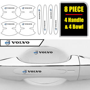 8ชิ้นชามที่จับประตูรถใสป้องกันรอยขีดข่วน S90สติกเกอร์สำหรับวอลโว่ S80 S60 V90 XC-90 XC-60 V60