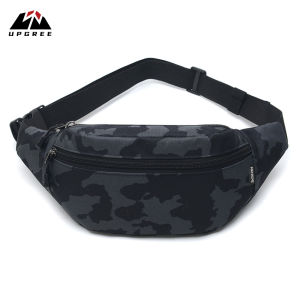 UPGREE Men’s Waist Bag Chest Bag Crossbody Bag Multi-Functional Fitness Bag Three Layer Pocket Design Small Waist Pouch Waterproof Wear-Resistant Waist Bag with Adjustable Strap for Workout Running